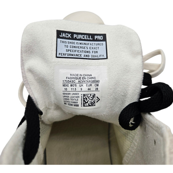 RARE NEW Converse Jack Purcell High x Pop Trading Company Egret 170543C MENS 10 - Picture 7 of 10